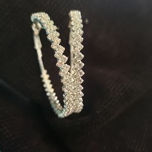 CZ hoop Earrings